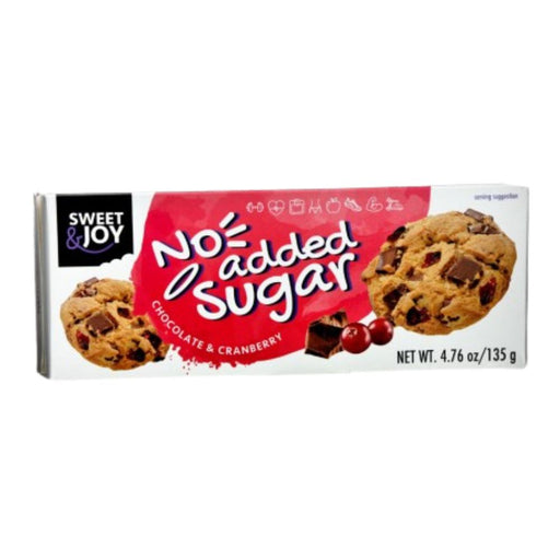 Sweet & Joy - prăjiturele fără zahăr cu ciocolată și merișoare 135g